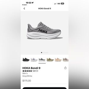 HOKA BONDI 9 sz 10 mens new in box $175 retail price!!!